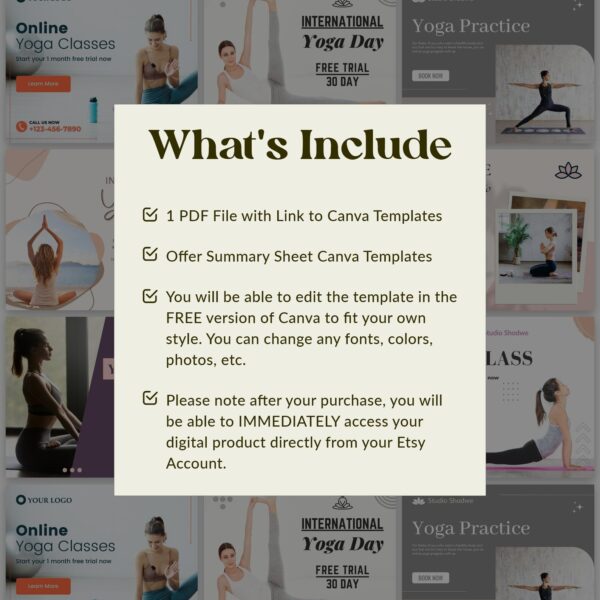 Yoga Instagram Templates​ - Image 4