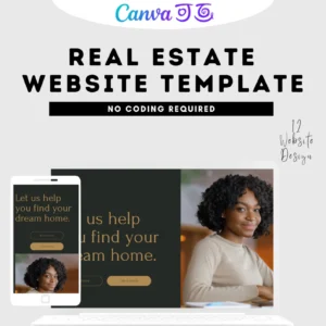 Editable Real Estate Canva Website