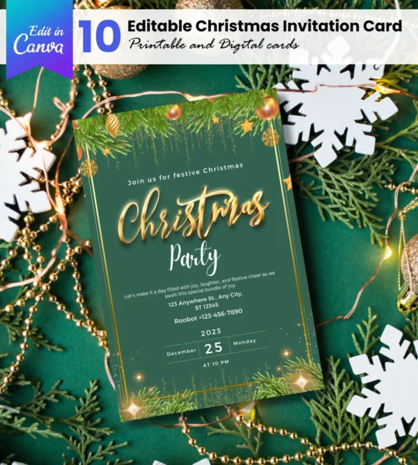 Christmas Party Invitation Template