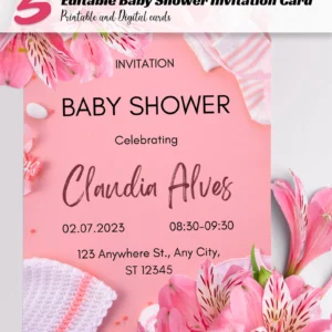 Editable Baby Shower Invitation Templates