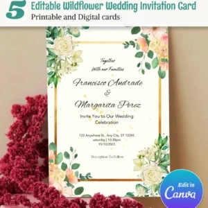 Customized Wildflower Wedding Invitation