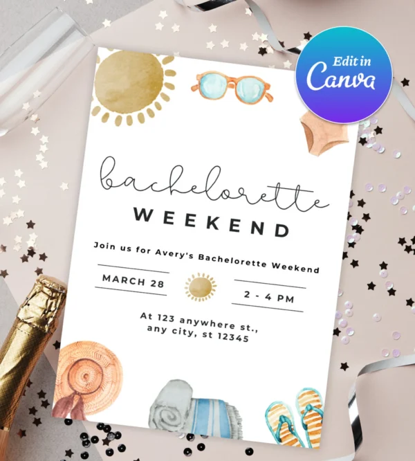 Customizable Bachelorette Party Invitations Templates - Image 5