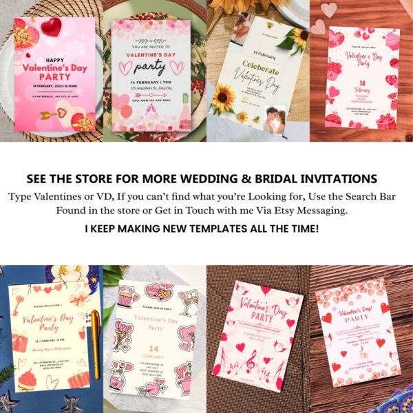 Valentine's Day Party Cookie Invitation Template - Image 3
