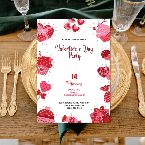 Digital valentines card, Digital greeting card Valentine - Image 2