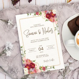 Engagement Invitation Card With Name Editing