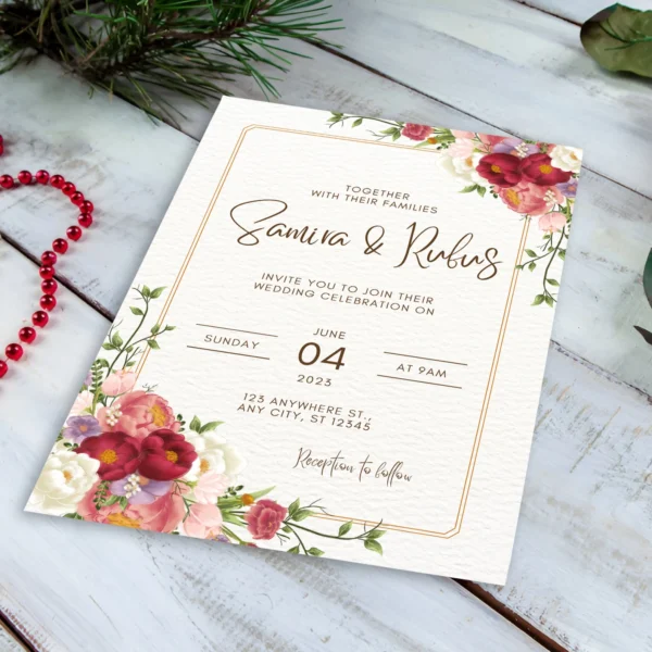 Engagement Invitation Card With Name Editing - Image 2