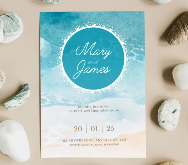 Editable Wedding Invitation Belly Band - Image 3