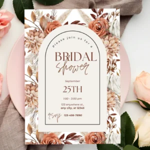 Boho Bridal Shower Invitations