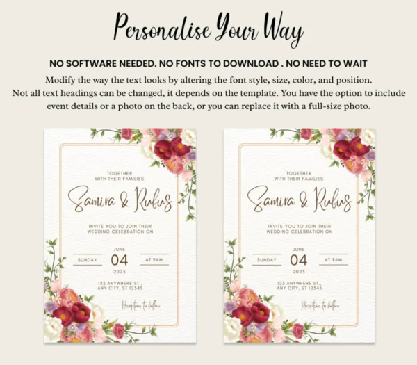 Engagement Invitation Card With Name Editing - Image 3
