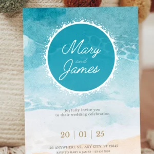 Editable Wedding Invitation Belly Band