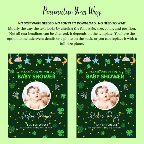 Baby Shower Invitation St. Patrick's Day - Image 5