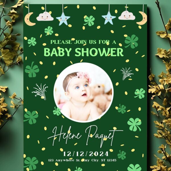 Baby Shower Invitation St. Patrick's Day - Image 2