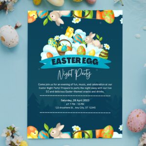 Editable Easter Egg Hunt Invitation