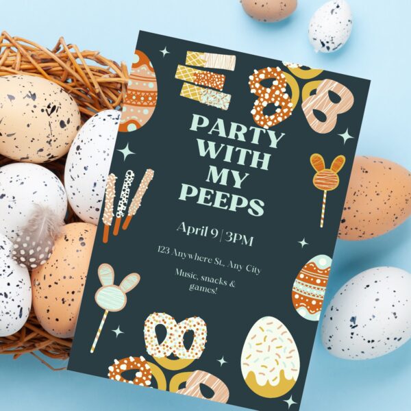 Easter Peeps Invitation, Easter Peeps Party - Image 4