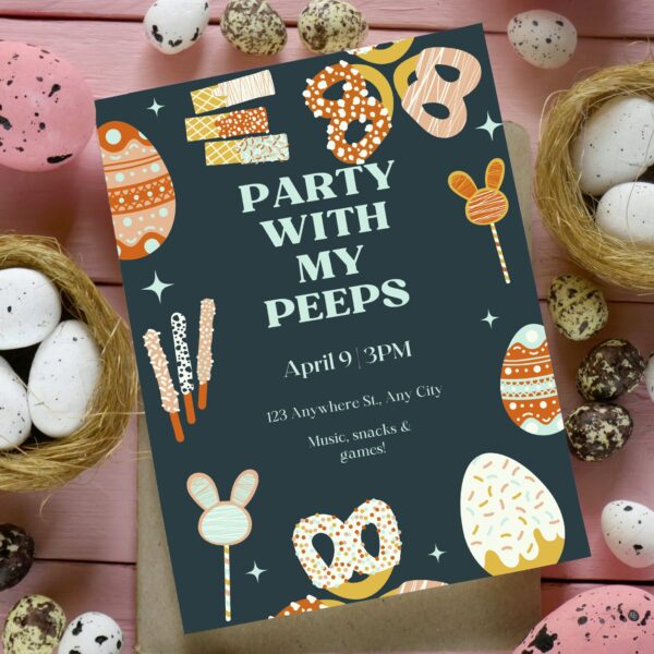 Easter Peeps Invitation, Easter Peeps Party - Image 2
