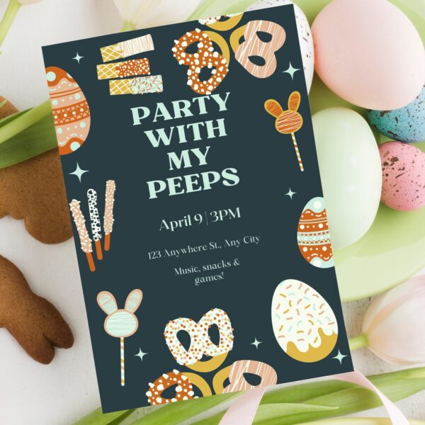 Easter Peeps Invitation, Easter Peeps Party - Image 3