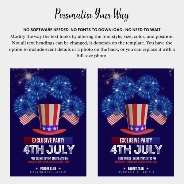 Editable 4th Of July BBQ Invitation - Image 5