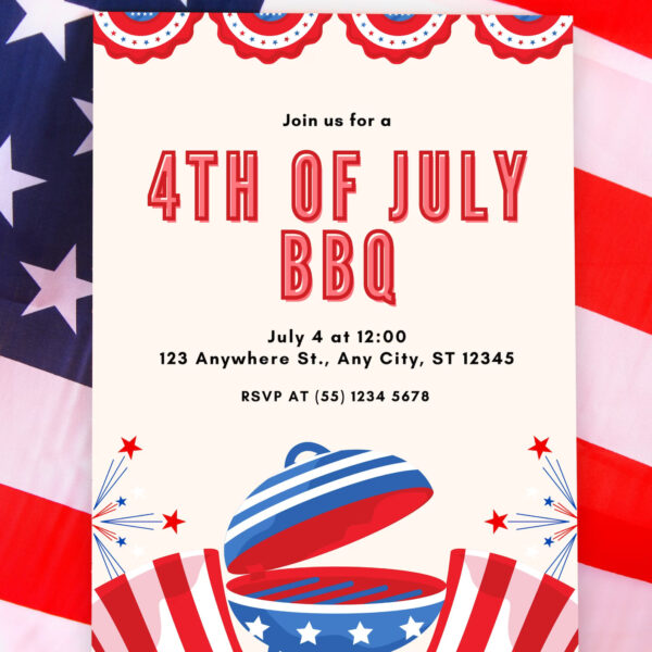 EDITABLE 4th of July Party Invitation Template - Image 5