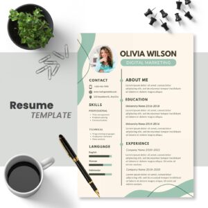CV Template Photo Resume Template