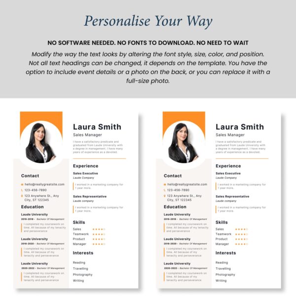 Modern Resume Templates, Resume Template with Photo - Image 5