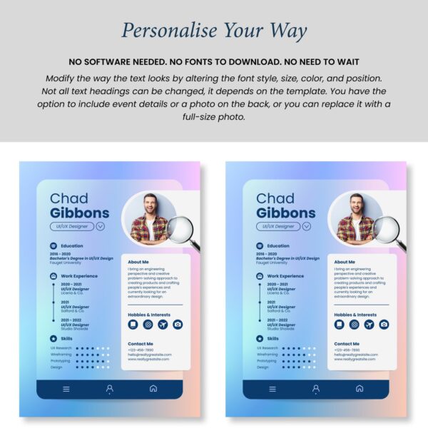 Digital Professional Resume Template - Image 5