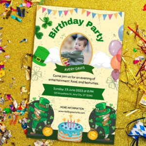 Patrick's Day Birthday Party Invitation