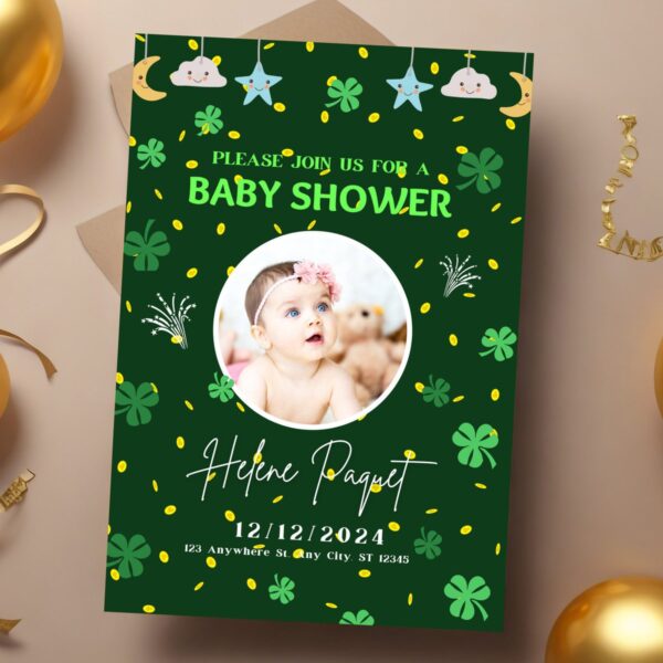 Baby Shower Invitation St. Patrick's Day - Image 3