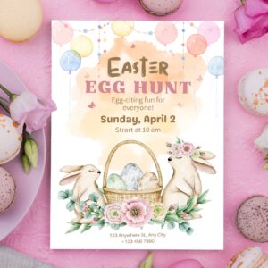 Editable Easter Egg Hunt Invitation Template