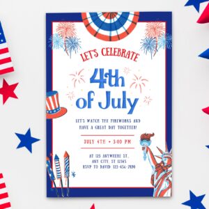 Editable 4th of July Invitation Templates