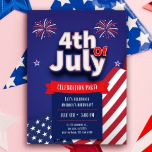 EDITABLE 4th of July Invitation Template
