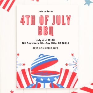 EDITABLE 4th of July Party Invitation Template