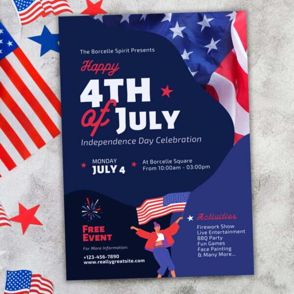 4th of July Party Welcome Sign Template