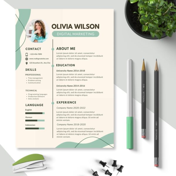 CV Template Photo Resume Template - Image 4