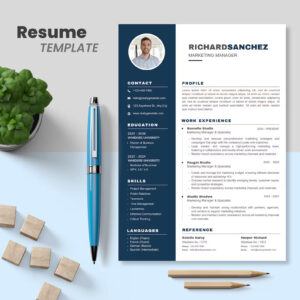Resume Template, Modern Resume Template with Photo
