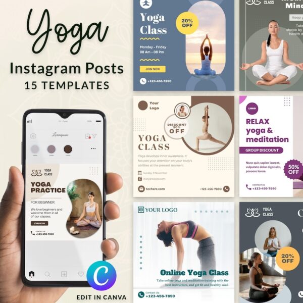Yoga Instagram Post Templates