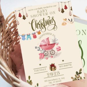 Christmas Baby Shower Invitations Templates