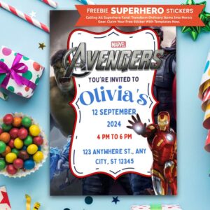 Iron Man Avenger Birthday Invitation