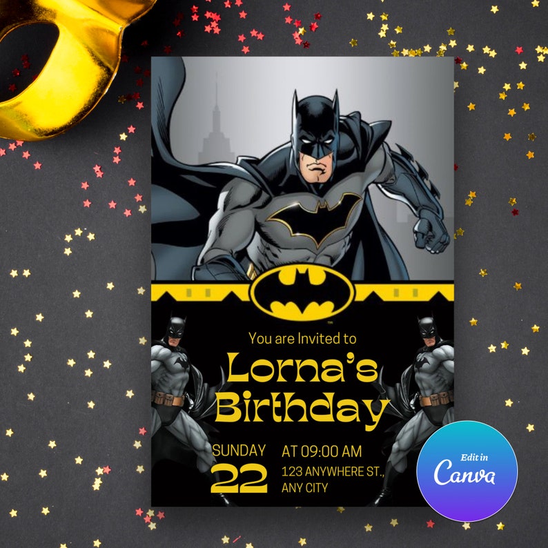 Batman Birthday Party Invitations - Image 3