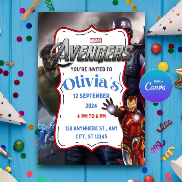 Iron Man Avenger Birthday Invitation - Image 4
