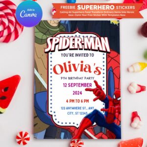 Spiderman Party Invitation