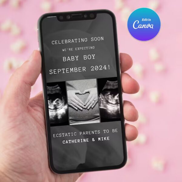 Digital Pregnancy Announcement