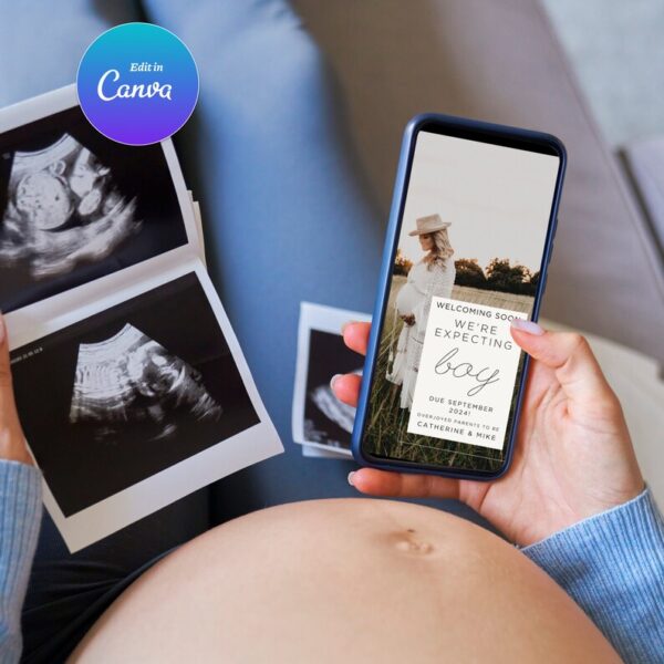 Pregnancy Announcement Digital - Digital Pregnancy Announcement - Image 4