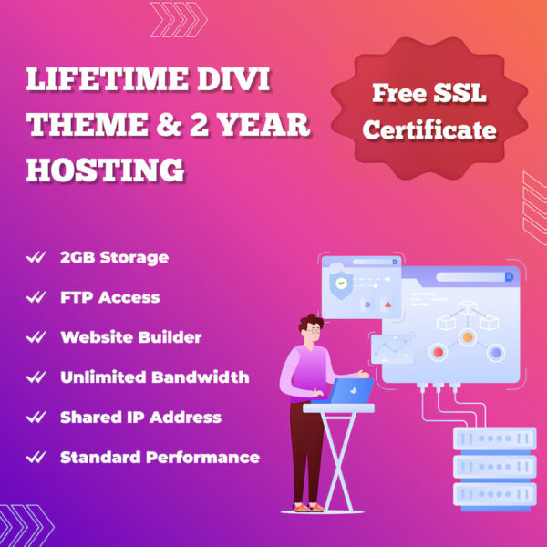 Lifetime Divi Theme with 2 Year Hosting