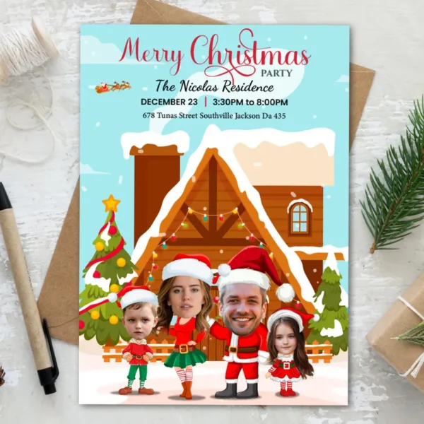 Personalized Funny Family Christmas Card - Image 6