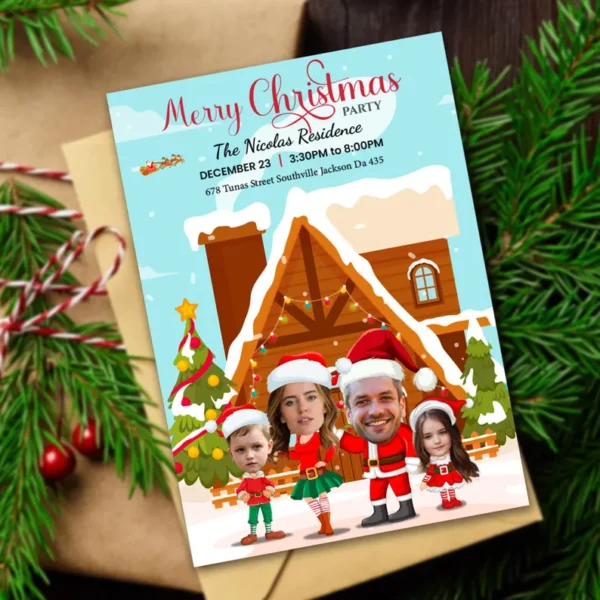 Personalized Funny Family Christmas Card - Image 7